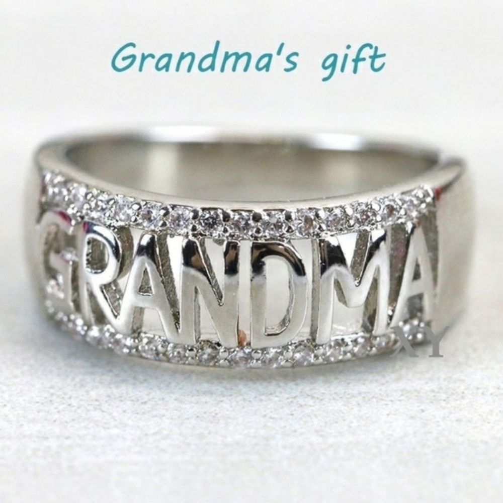 Grandma High Polished Stainless Steel & Diamonds
